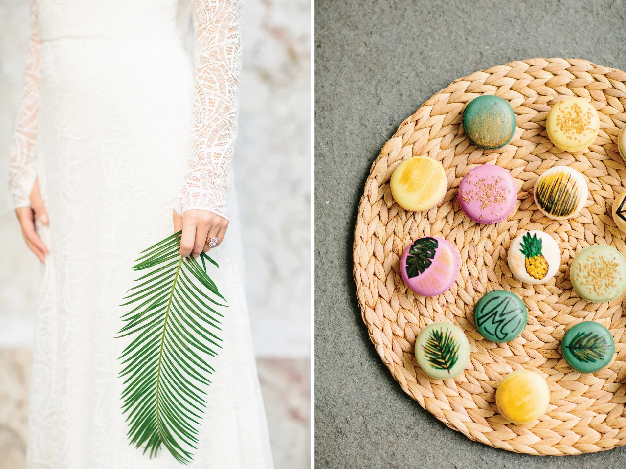 Decorated macarons are the perfect way to add a delicate touch to your dessert table.