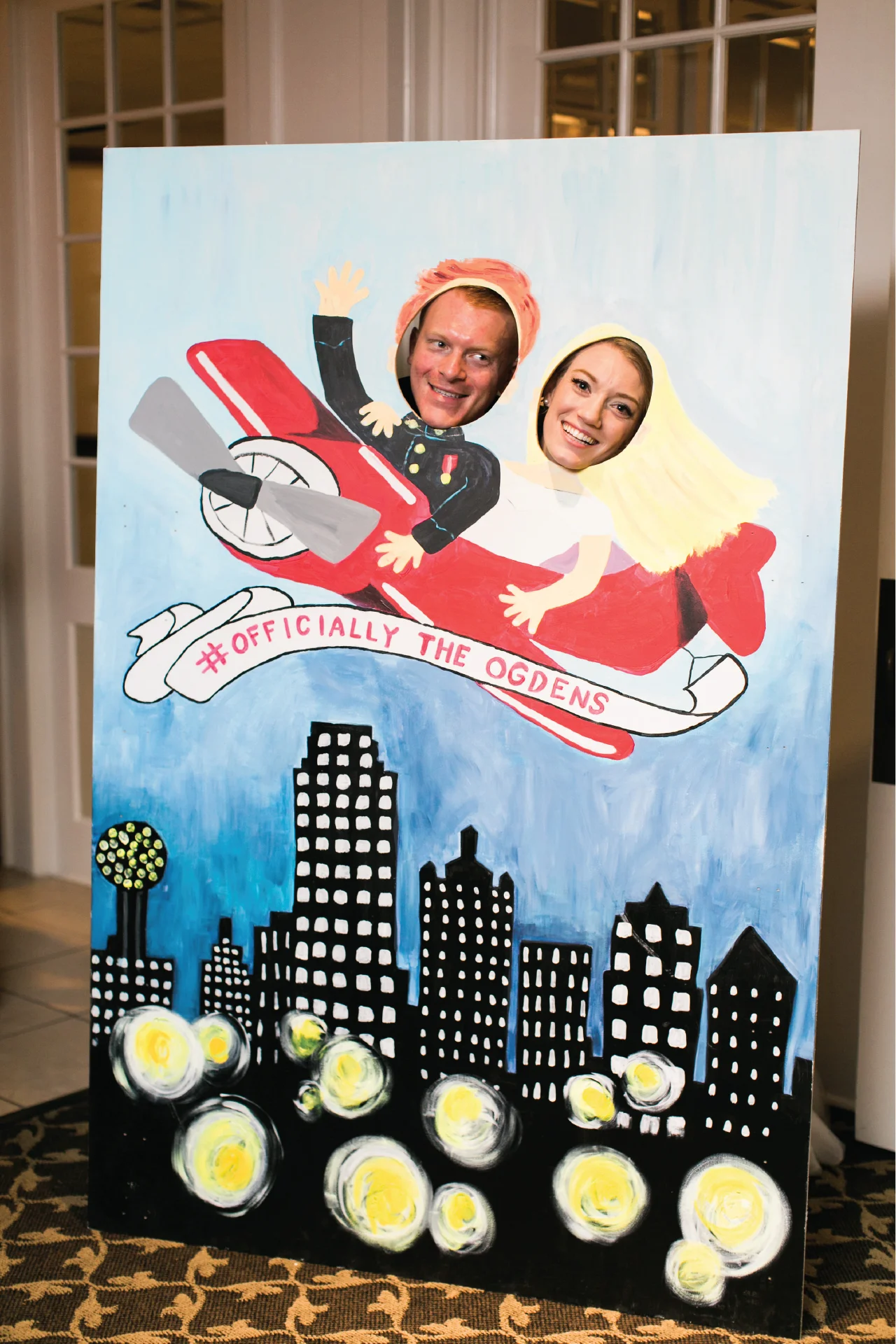 One of my favorite details from our wedding, a big face in the hole for guests to get pictures in! I painted this with my sister in law!