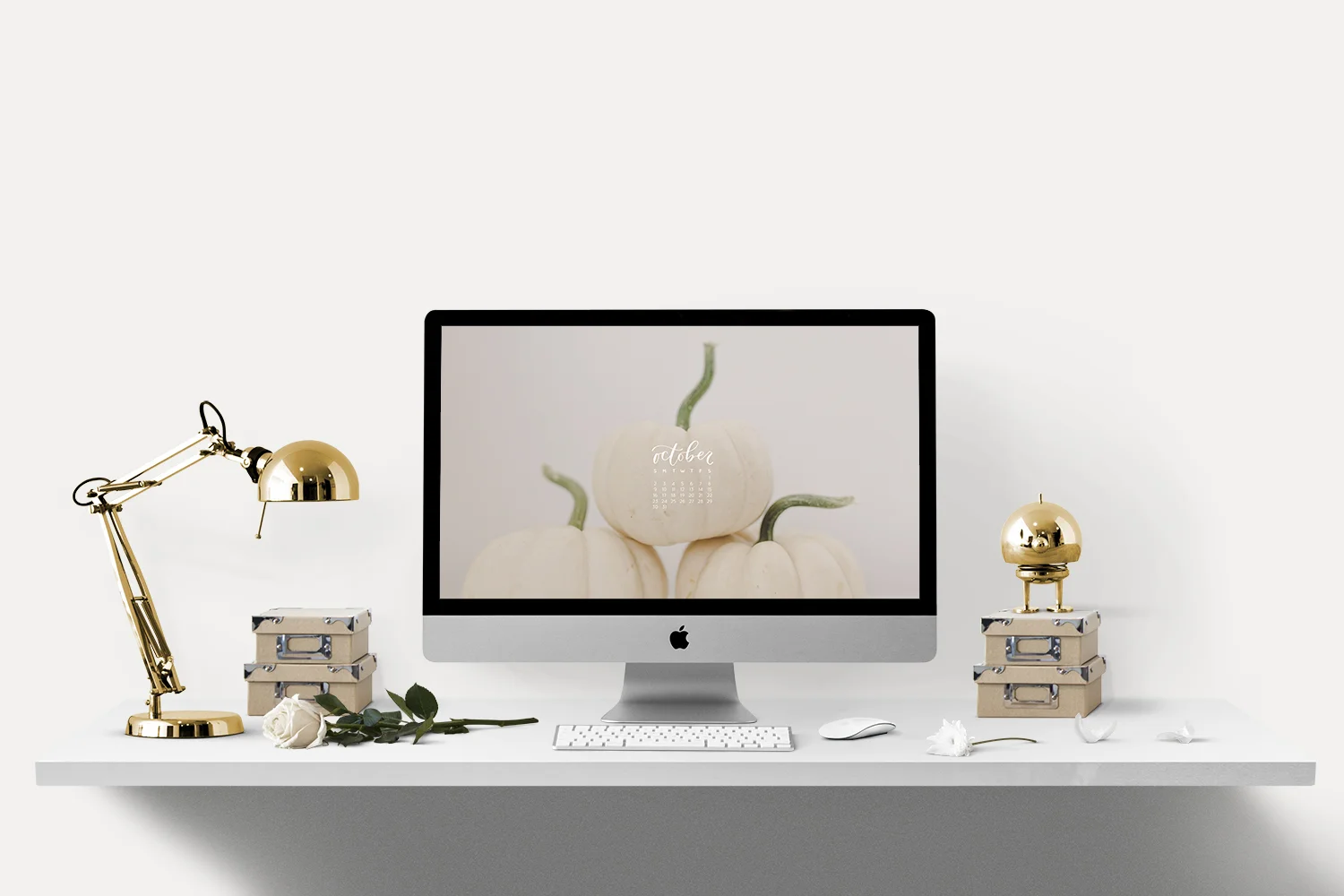 Free desktop and iphone calendar background download for the month of October