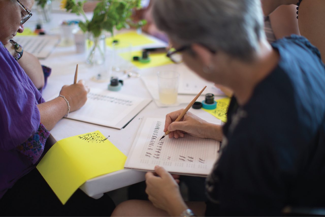 Goldie Design Co. Modern calligraphy workshop in Corpus Christi, TX | Hosted by Eleanor's Coffee Bar + Market