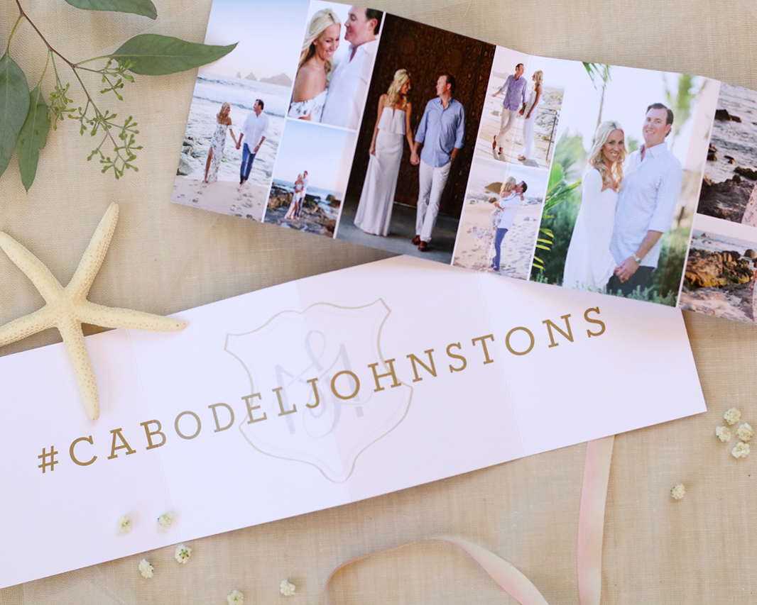 Cabo San Lucas destination wedding Save the Date design