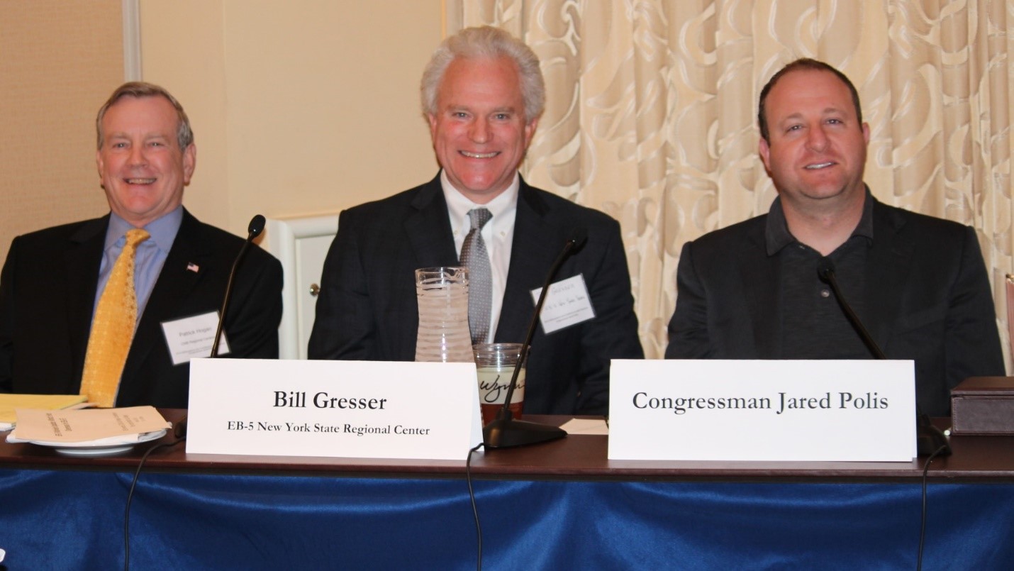 Bill Gresser Speaks on EB-5 Panel with Congressman Jared Polis at the EB-5 Investors Magazine Conference – Las Vegas, 2015