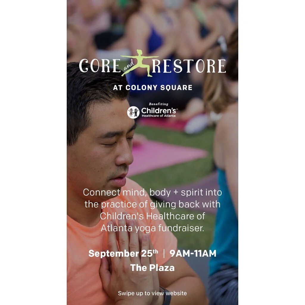 I know you like sound baths and I know you like to support a good cause!⁣
⁣
Check the link in bio to purchase a ticket for the @childrensatl (Children&rsquo;s Healthcare of Atlanta) fundraising event hosted by @colonysquareatl !
⁣
@onlyoga and I will