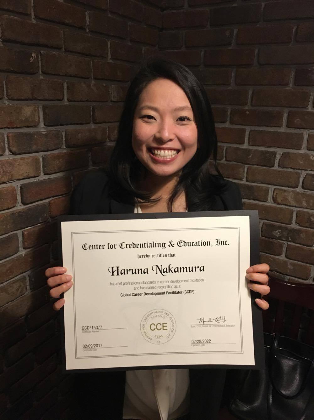 Our Manager Haruna Nakamura is now certified as Global Career Development Facilitator (GCDF). She has worked very hard for this achievement (yes, she is a working mother!). Congrats Haruna!!! We are so proud of you, and thank you for being an awesome member at NYCA!!!