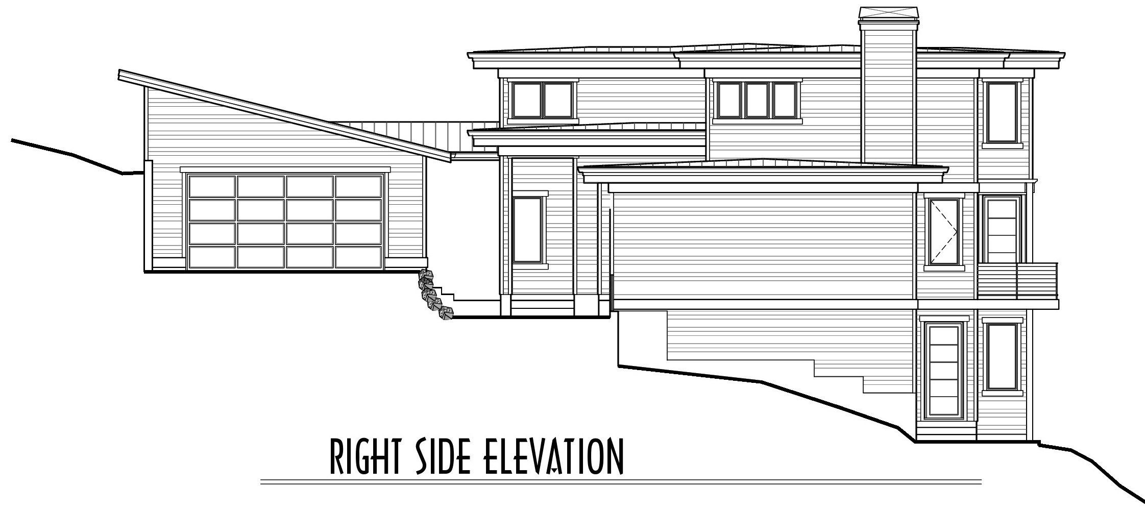Awbrey Pointe - Lot 13 - Custom Duplex (PS-1550-18) - Final Plan SET-Side Elevation Sales.jpg