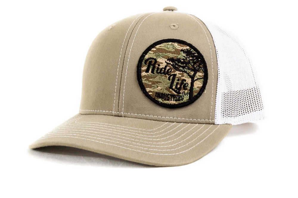 OG Round Camo Tan Trucker