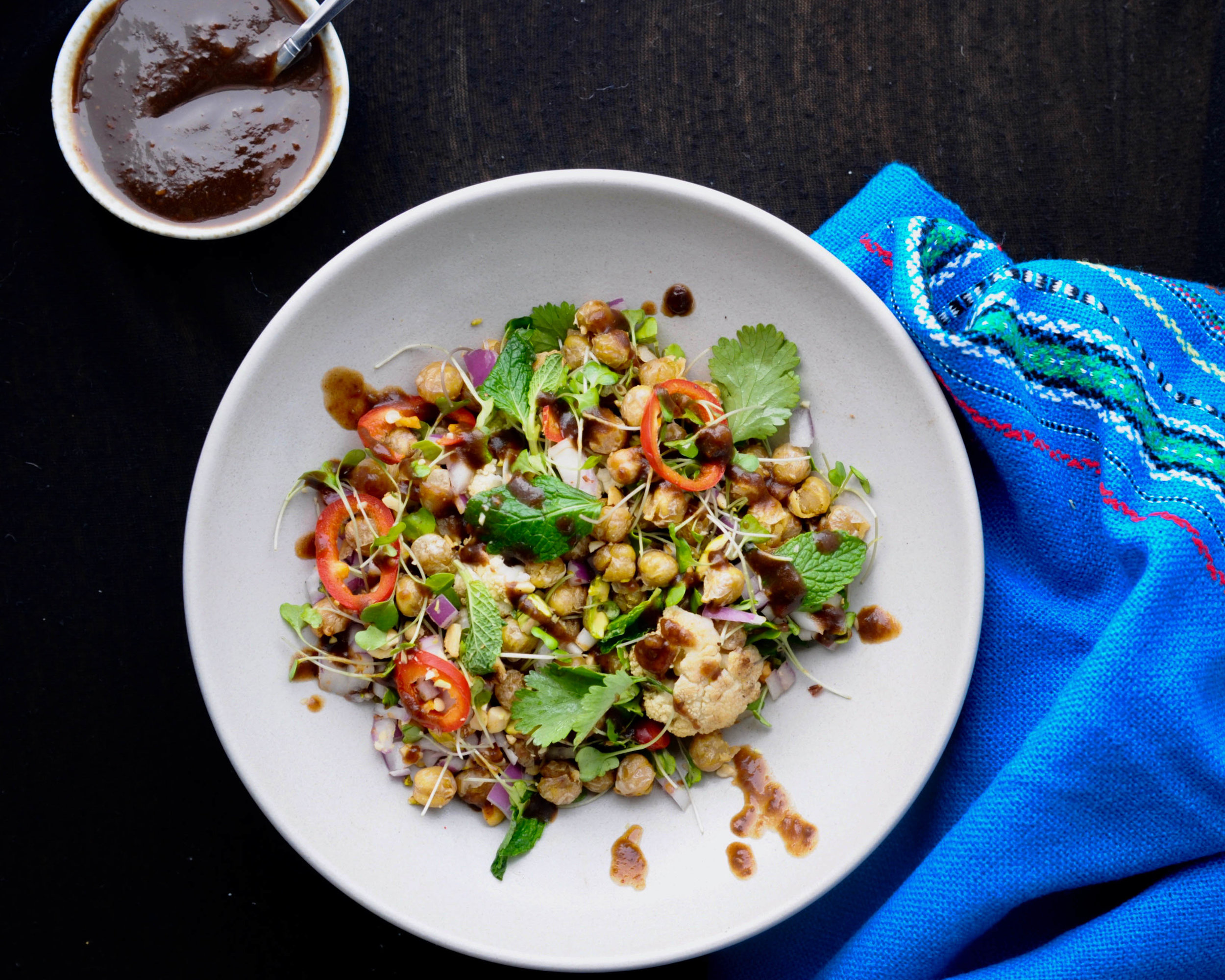 Crispy Chickpea Pistachio And Mint Chaat Bowl With Tamarind Chutney Ms Renee Lynn