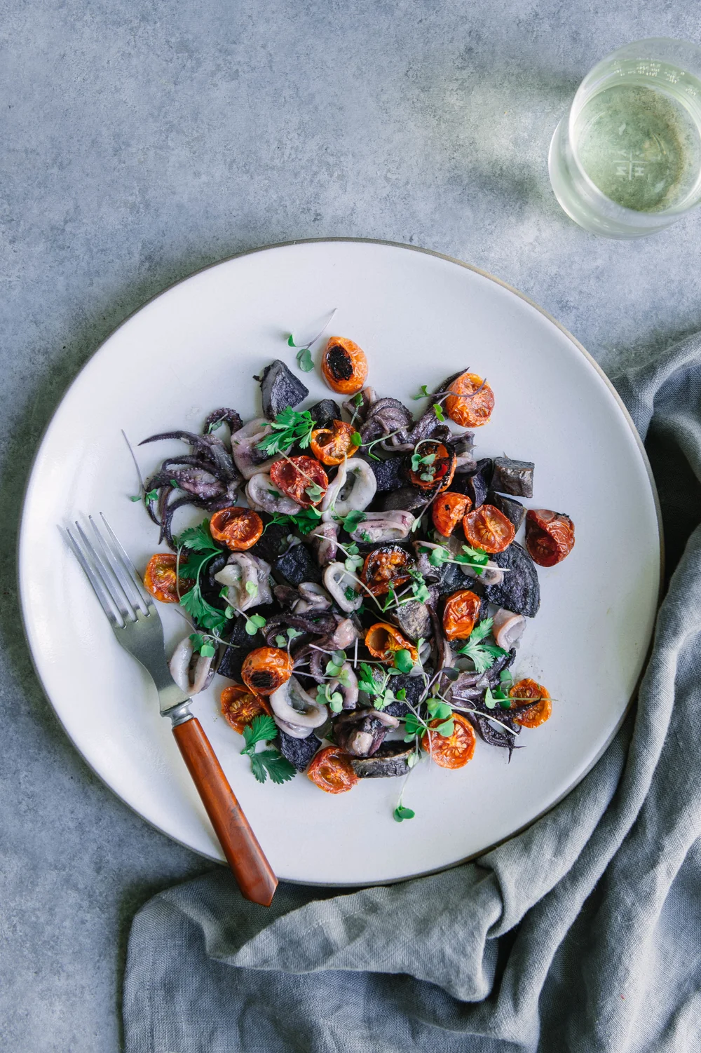 Sous Vide Squid With Purple Potato And Red Chili Ms Renee Lynn