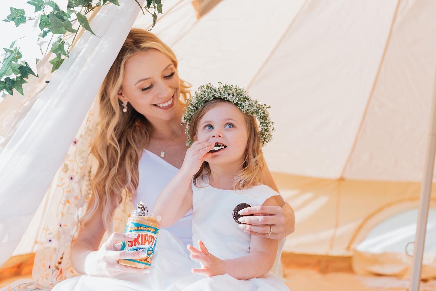 Want one? 🍫

Oh, sure, I love Oreos! At home I eat them with peanut butter. 🥜

You do? That is so weird, so do I! (IYKYK) 

Venue: Cold Saturday Farm
Planning: The Fancy Farm Fling
Florist: Blossom and Basket Boutique
Bakery: Starry Night Bakery
HM