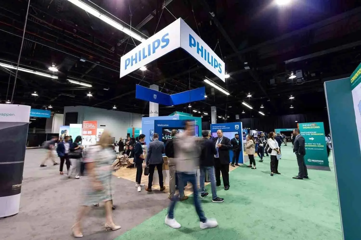Philips booth at the Los Angeles Convention Center for a medical conference