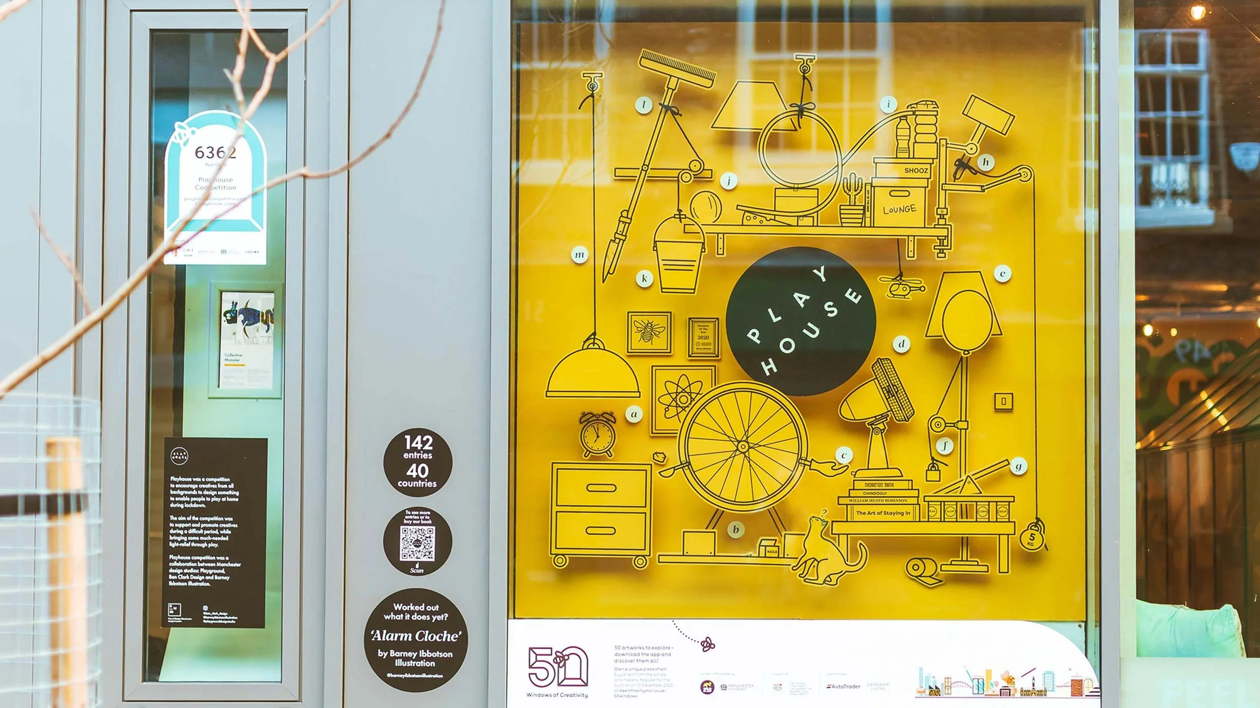 PLAYHOUSE Window Art Trail Display