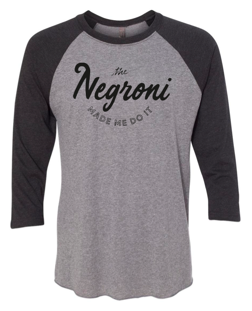 The Negroni Made Me Do It Long Sleeve Grey - The Best Drink Ever