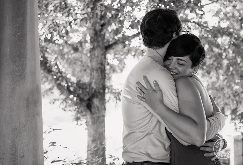 Hugging Engagement Photo - Chicago Couple Portrait