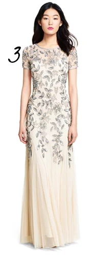 Floral-Patterned Wedding Dress Idea
