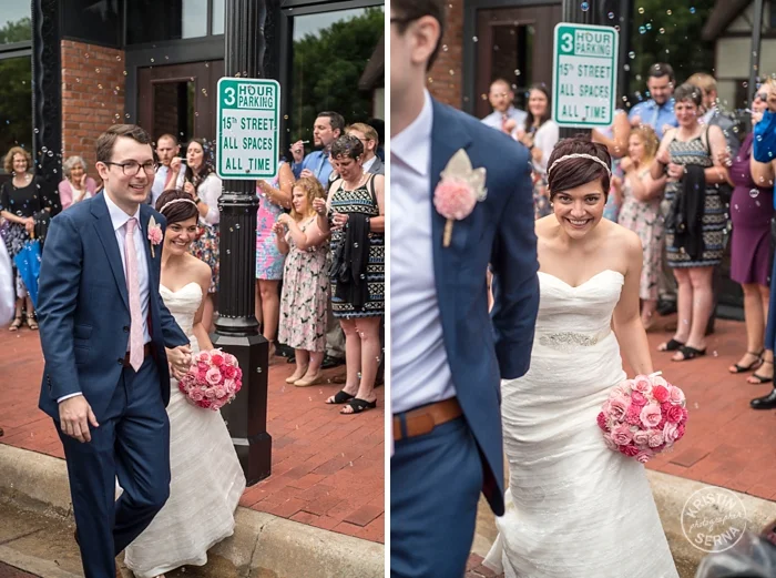 Bubble Exit by Wedding Photography Kristin Serna 