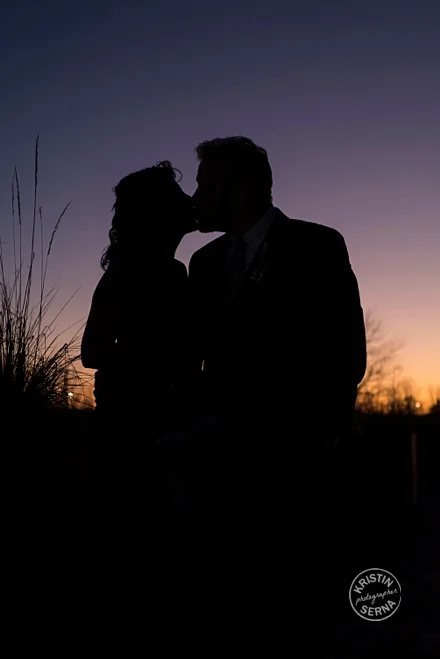 Wedding Silhouette Sunset Photo by Kristin Serna