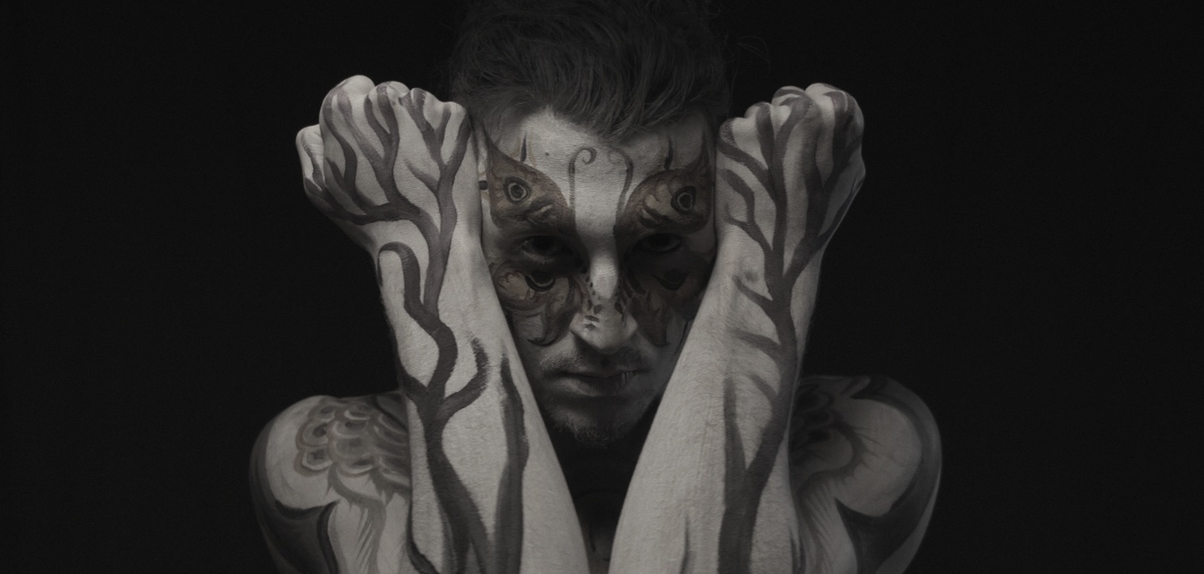 Screen shot from my upcoming art film entitled VIRTUE. Body art by Diego Pacheco.