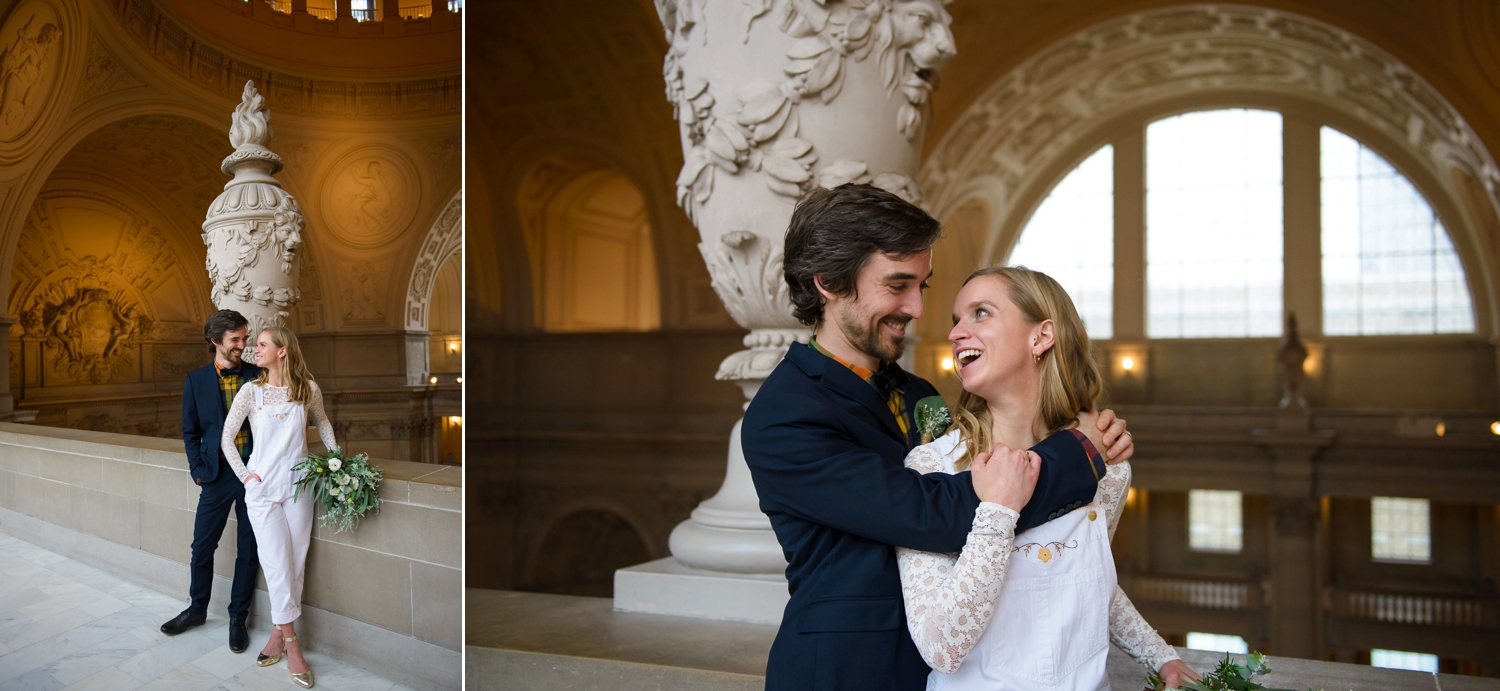 Non-traditional San Francisco City Hall wedding