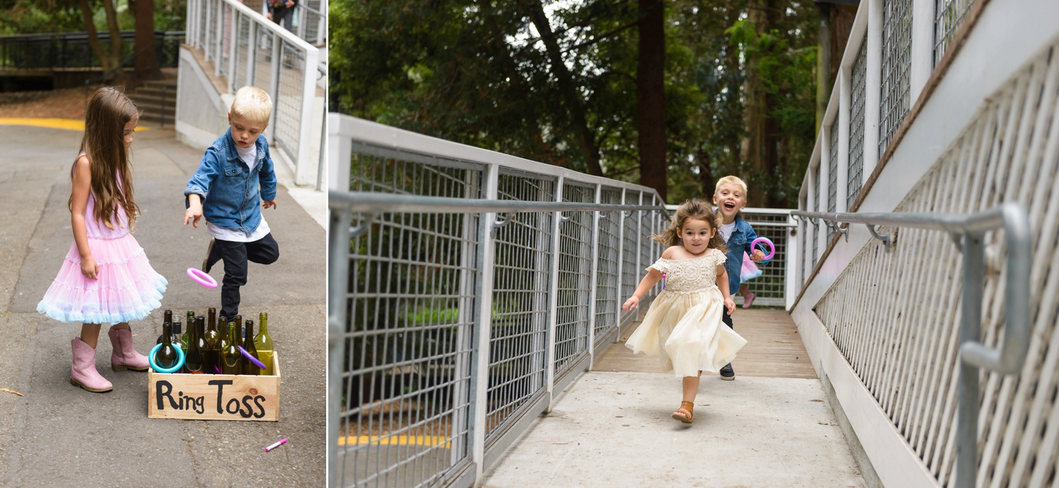 Kids playing at a San Francisco wedding