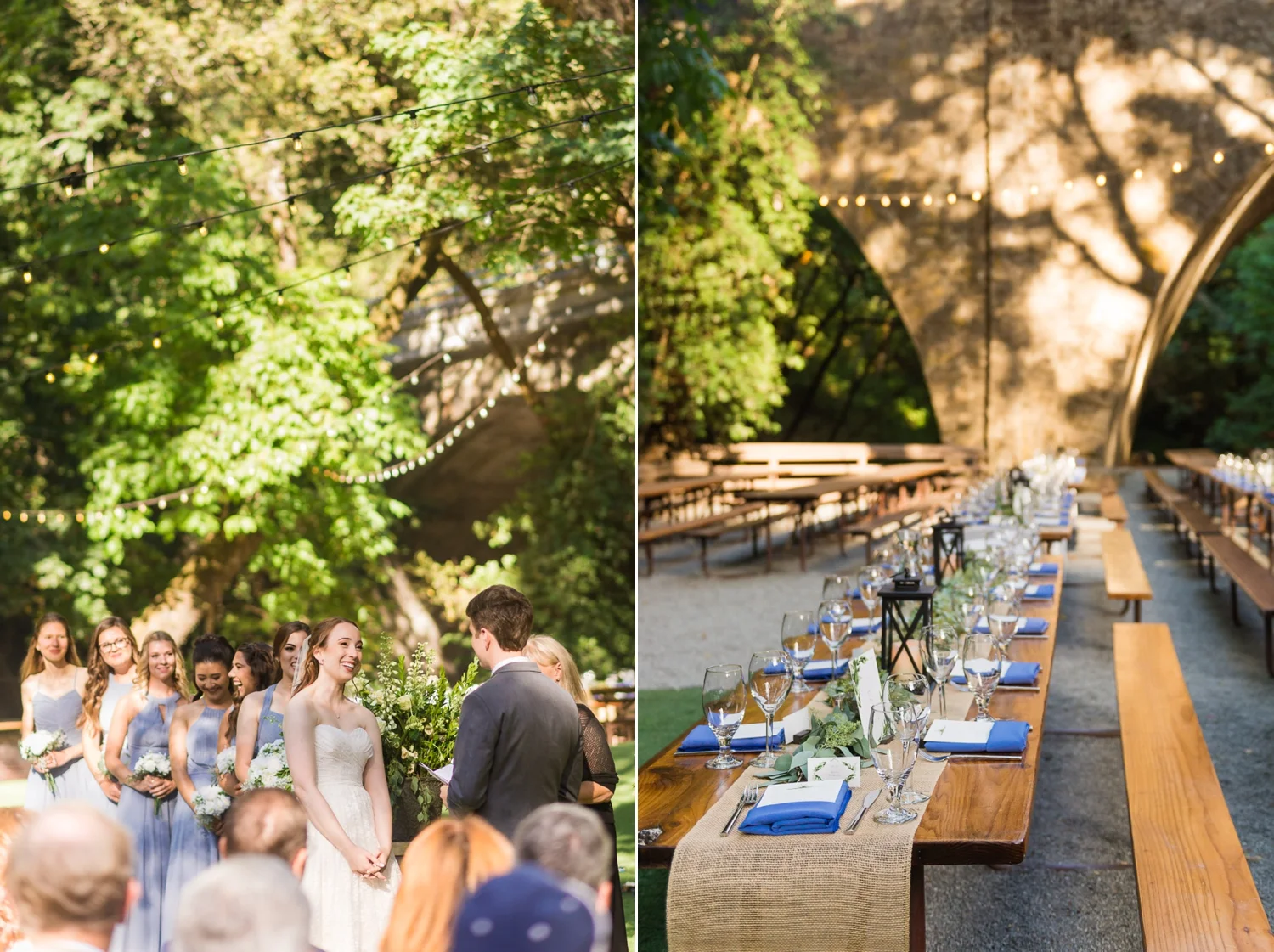 Wedding ceremony at Saratoga Springs
