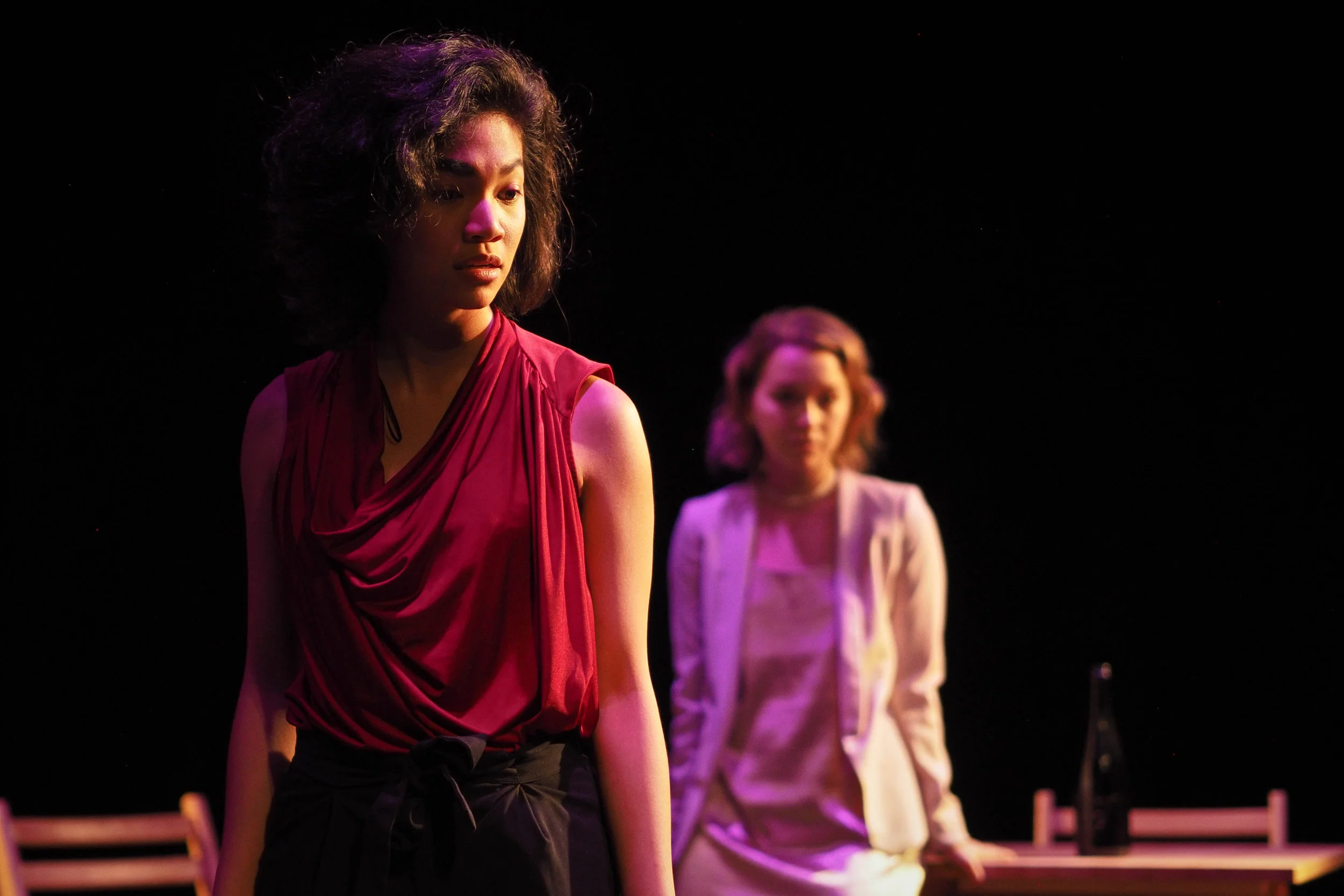 Belinda Corpuz as Janine and Ariana Marquis as Rachel. Photo: Magnus Berg