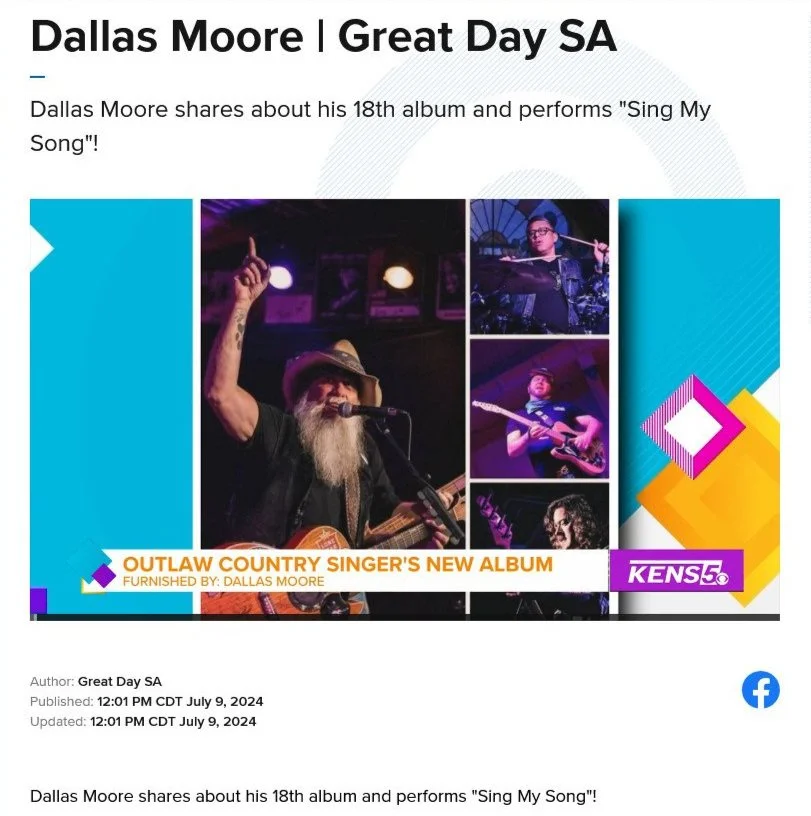 Dallas Moore - Live on Great Day SA