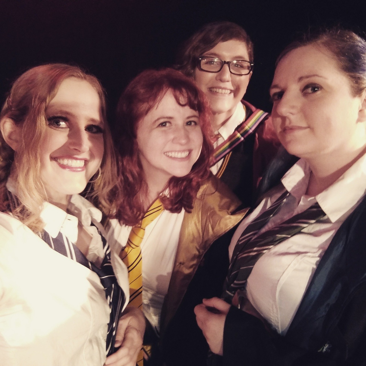 Maidens onstage selfie during curtain call at the Black Cat