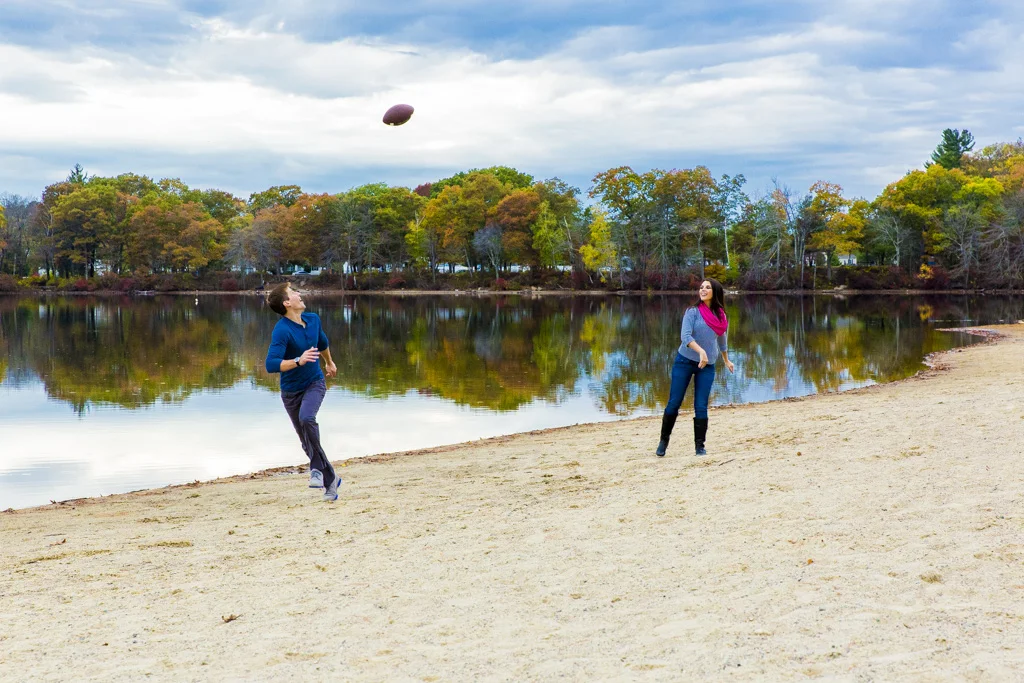 Houghtons Pond Engagement photos Milton, MA | Meaghan &amp; Tim