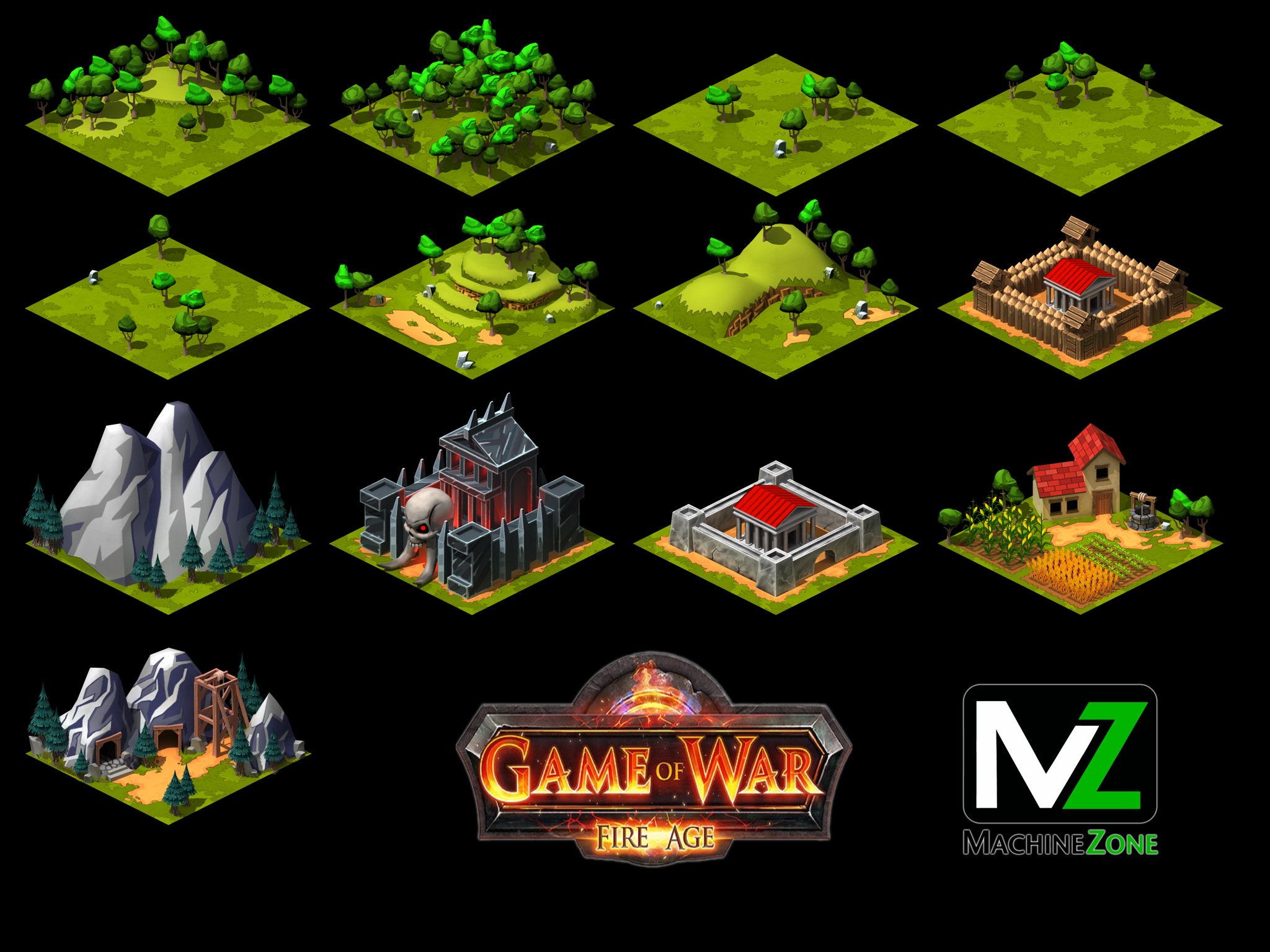 Game of War - World Map Tiles
