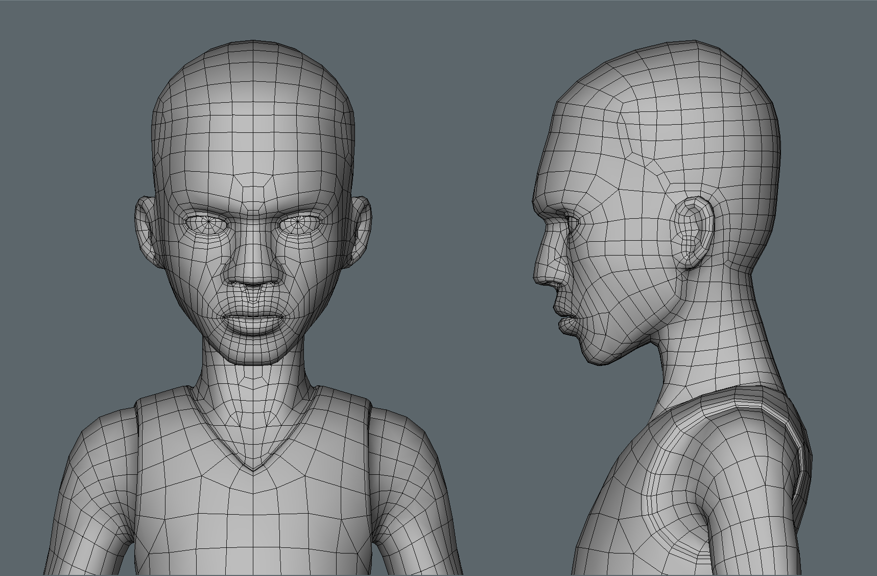 Stylized Basketball Player - Wireframe Details