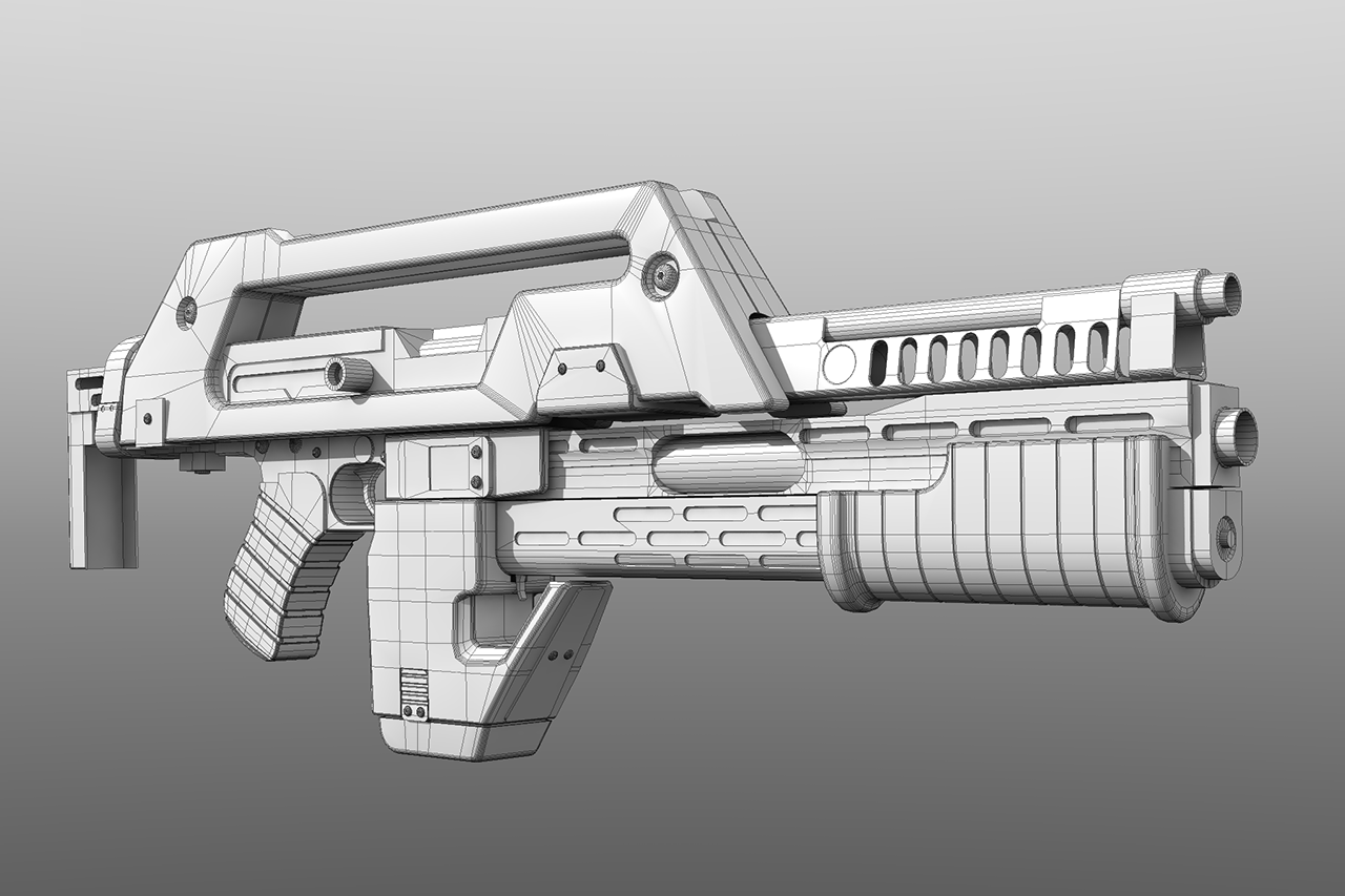 M41a Pulse Rifle - Wireframe