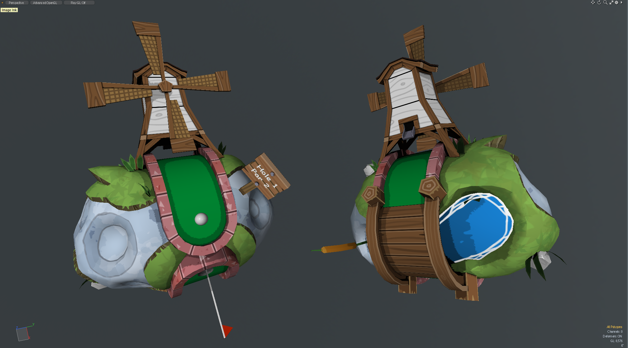 Mini golf asteroid