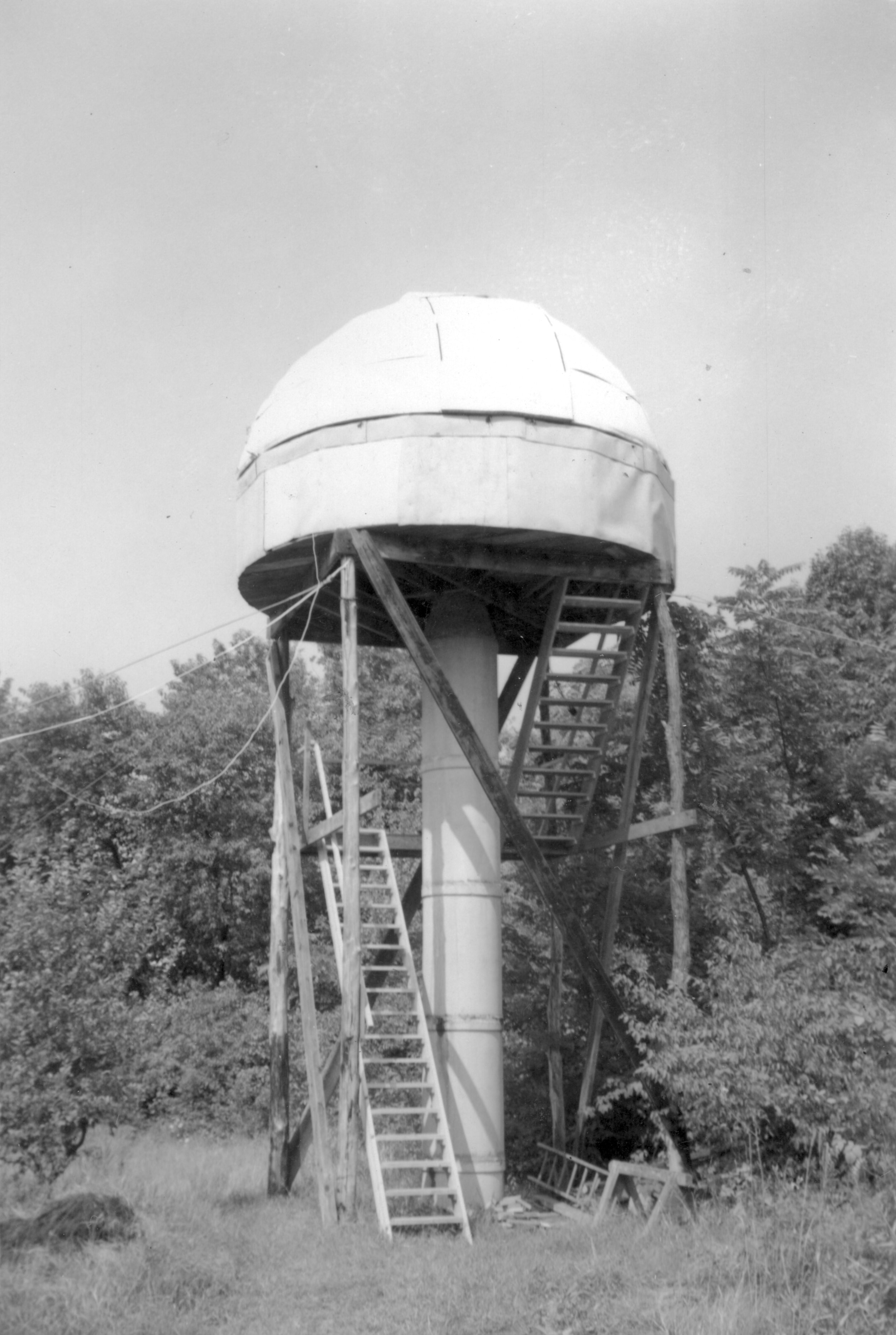 Incredible photo of Robert's telescope that he built in high school!