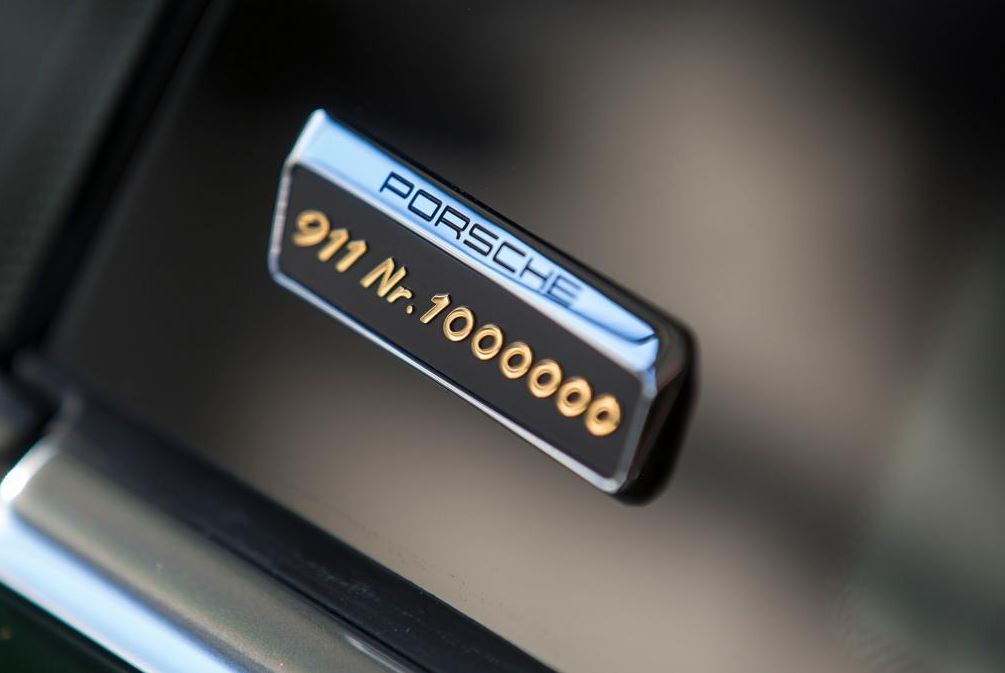 Porsche 911 Carrera S'&nbsp;1,000,000 logo appearing both inside and outside&nbsp;