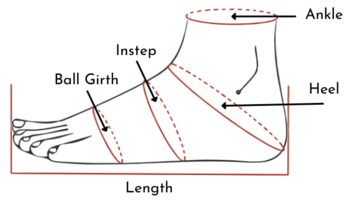 Sizing measurements NF Bootmaker