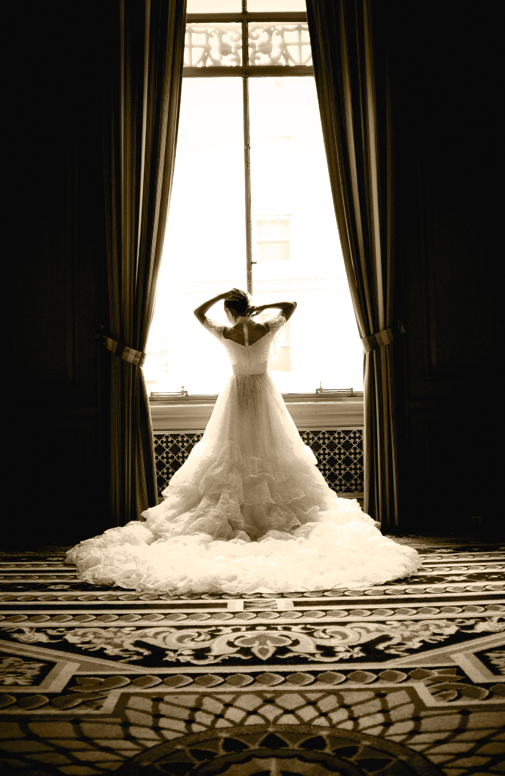 Bride at Sir Francisco Drake Hotel