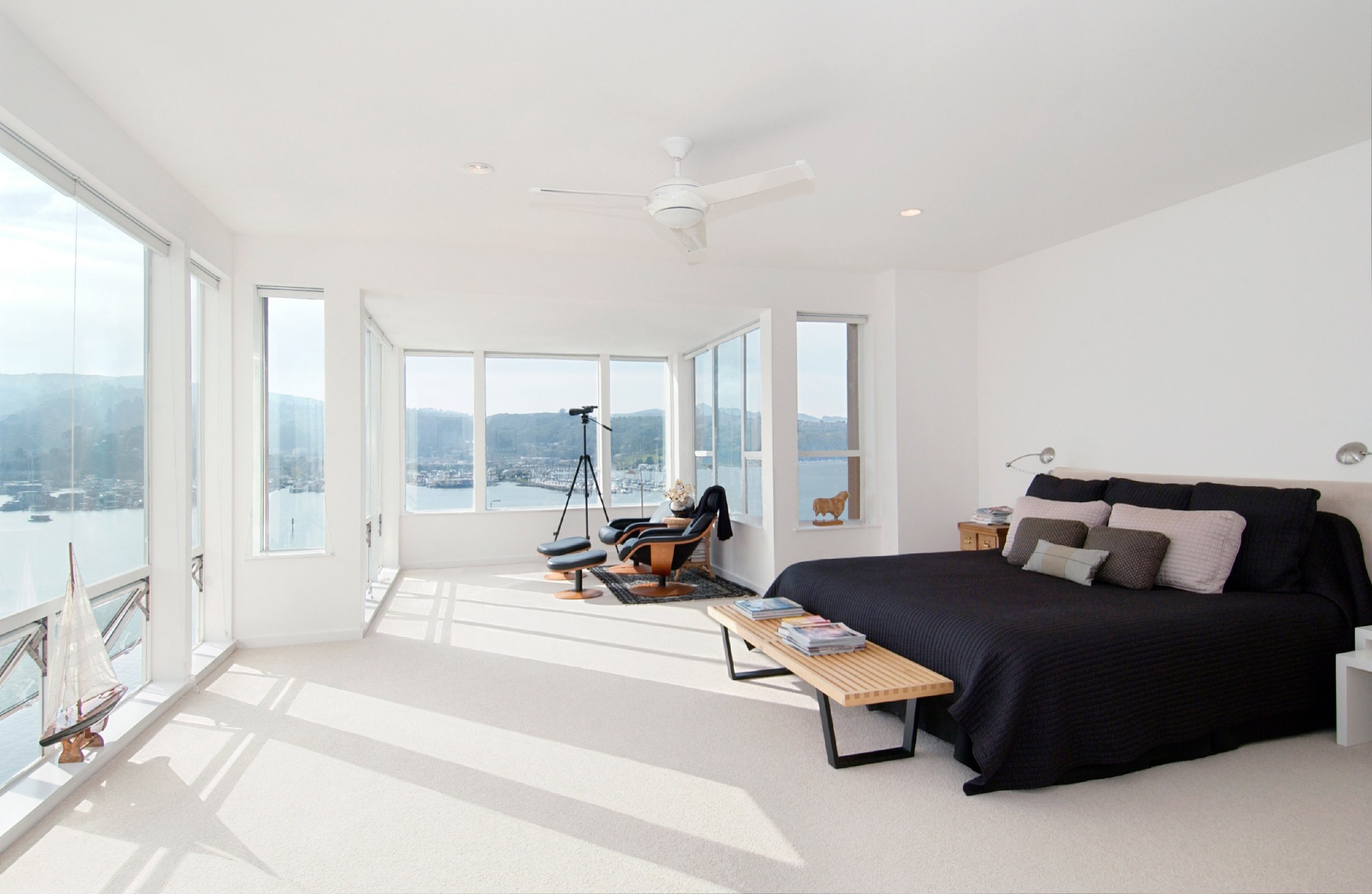 Tiburon Modern Bedroom Bay Views