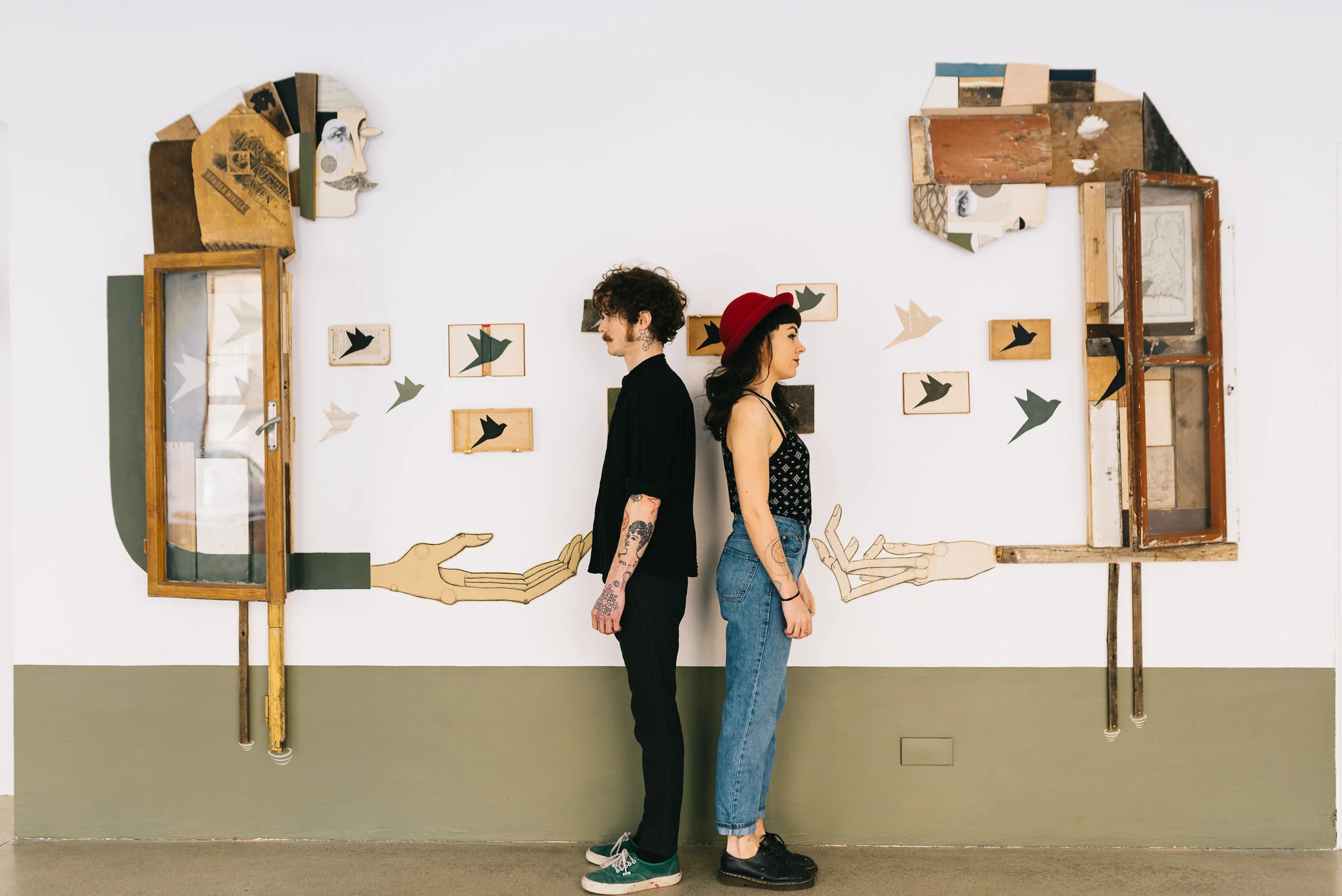 UK Artist Duo during their exhibition @ AdHoc, Vienna 2016