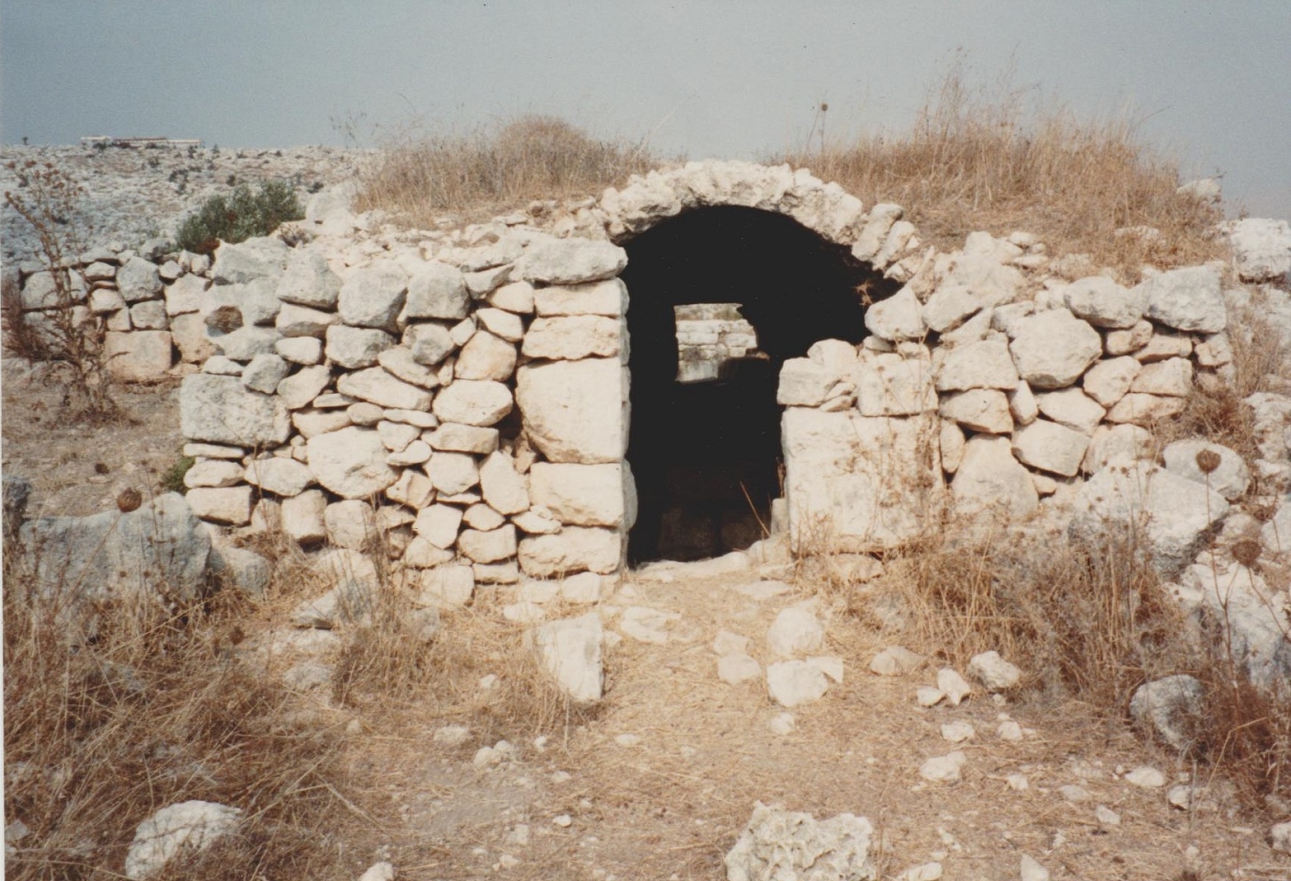 This small building has been interpreted as a Byzantine church or monastery. All pottery and tegulae (small tiles) visible on the surface in 1990 were certainly of Byzantine date. Credit: Eleanor Scott
