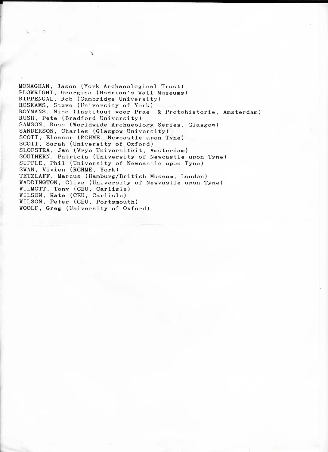 The First TRAC Delegate List - page 2 of 2