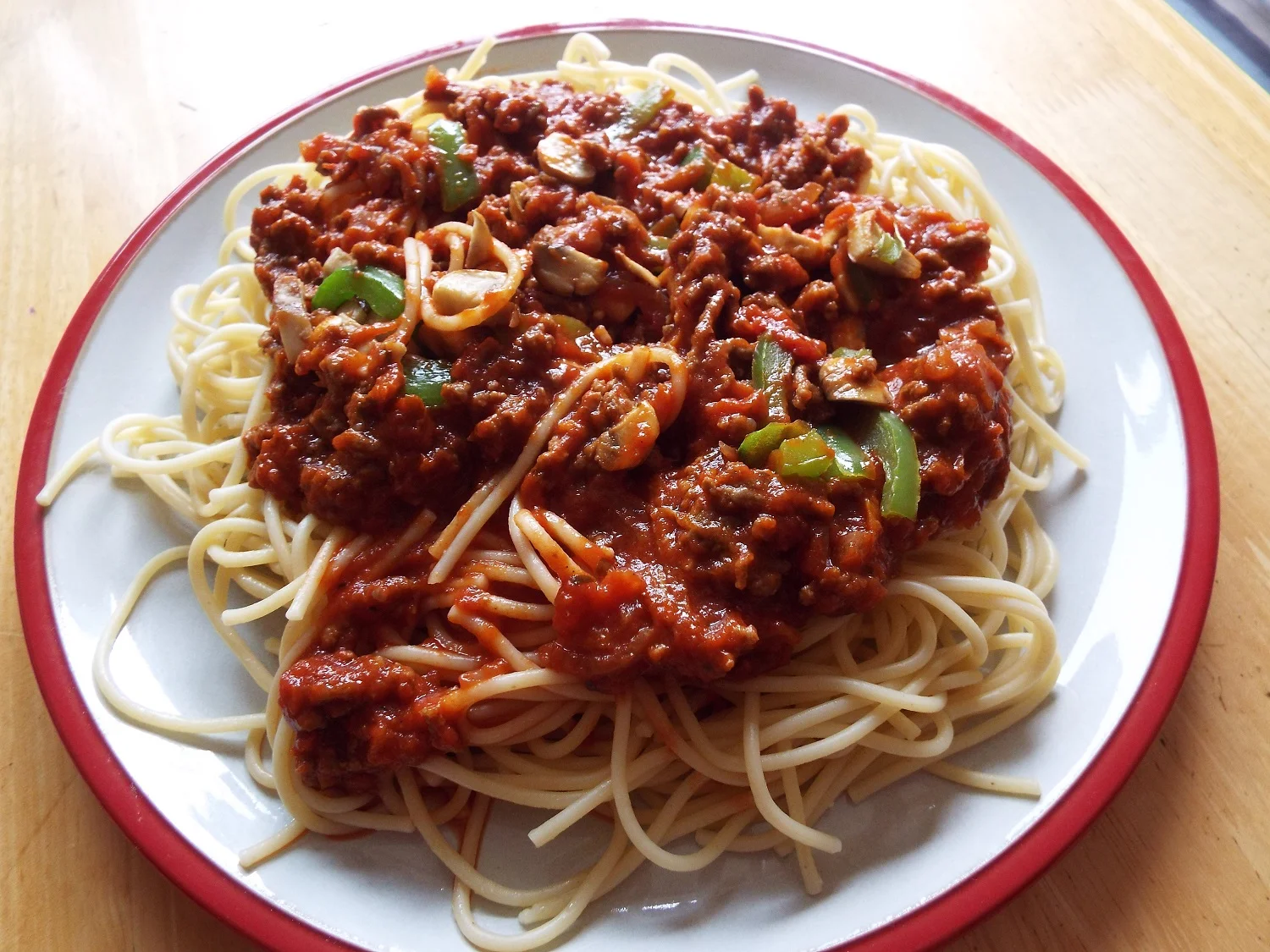 A very popular dig dish - spaghetti bolognese