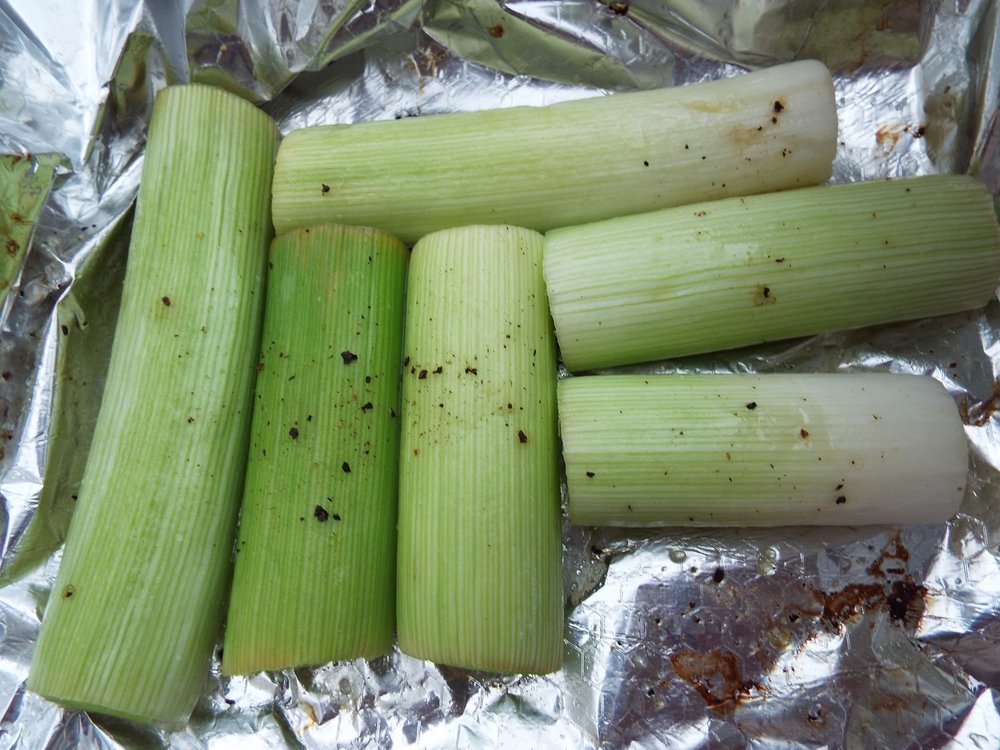 Baked leeks