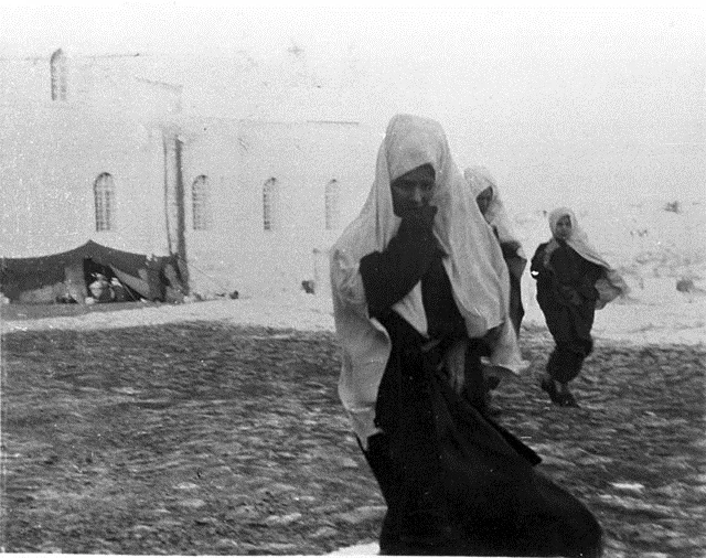 Bethlehem, Christmas Day 25th December 1899. 'Photographed the women in the streets'. Gertrude Bell.