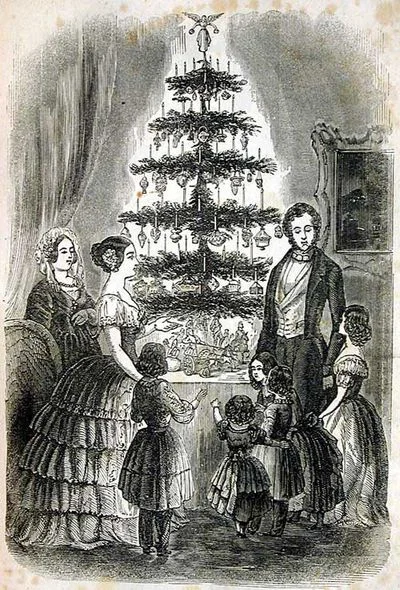 The iconic image of Victoria and Albert celebrating a German Christmas (Creative Commons)