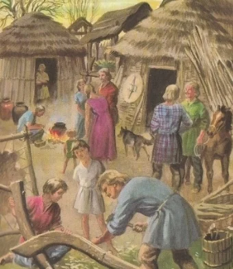 Couldn't resist this Ladybird book image of Julius Caesar's Britain ... so who's married to who?