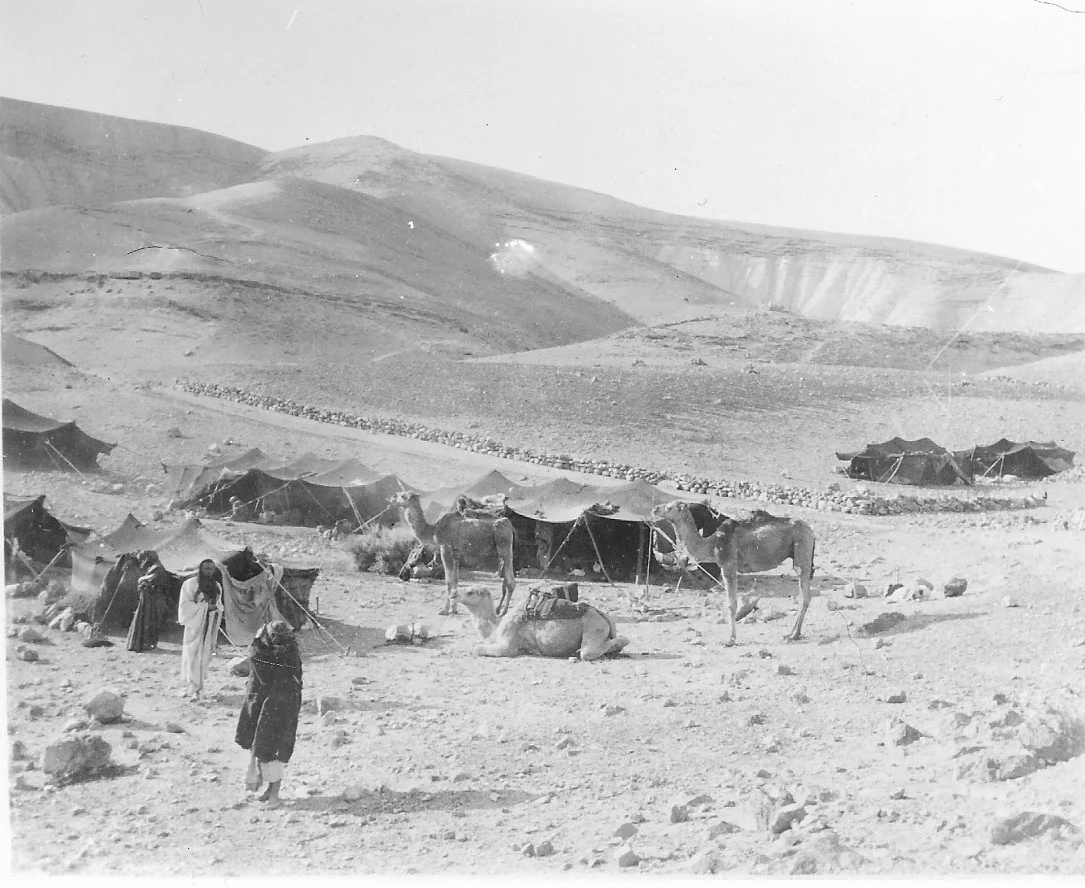 Bell photograph of Beduin in the Judean Desert, nr Jericho 1900 (Credit: Gertrude Bell Archive, Newcastle University)