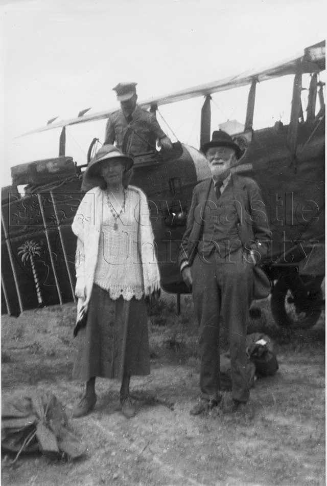 Gertrude Bell with her father, Hugh Bell c 1922. Credit: Gertrude Bell Archive, Newcastle University