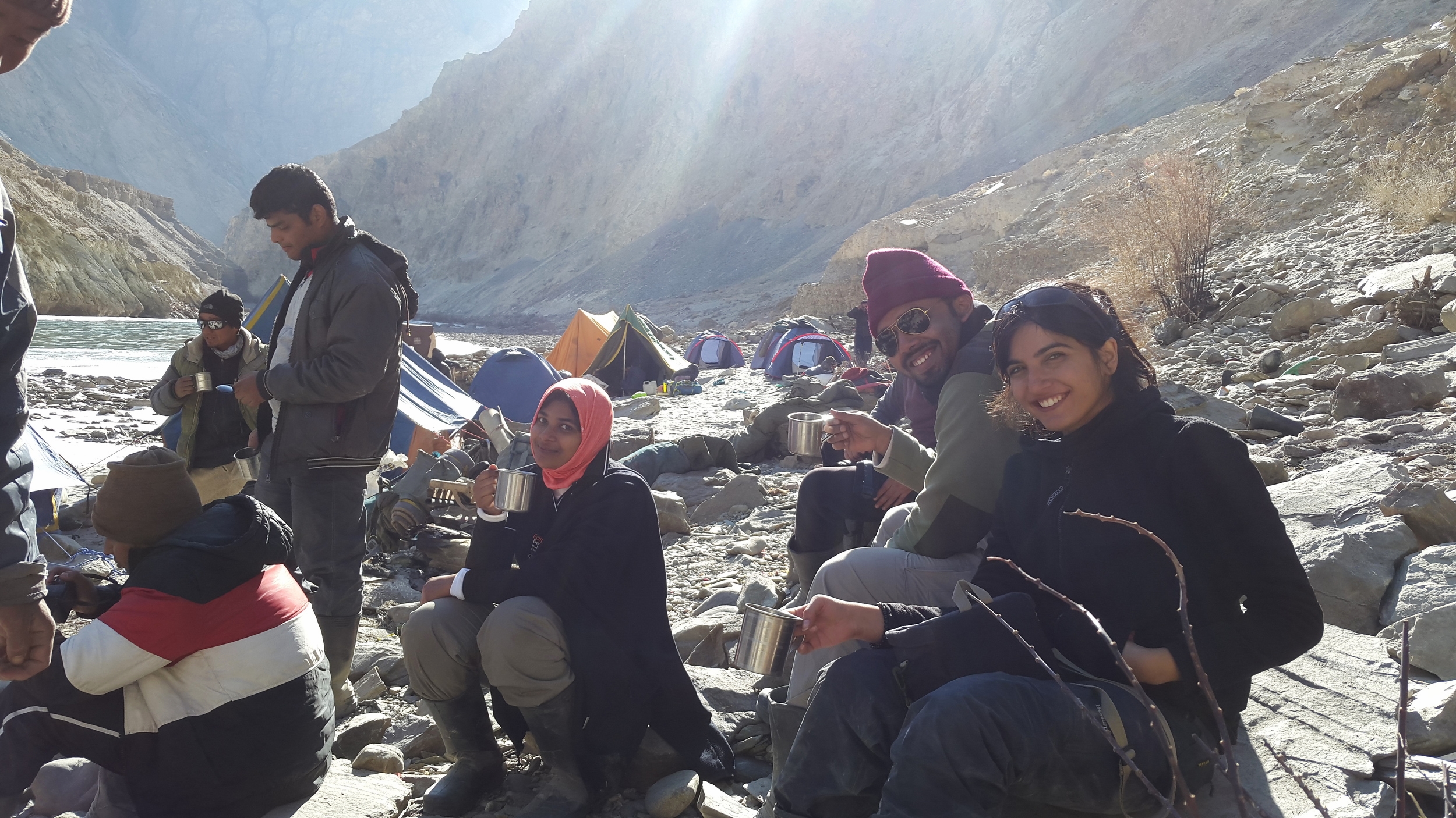 A steaming cup of Chai at the campsite nearing our chadar trek campsite. Life's best pleasures.