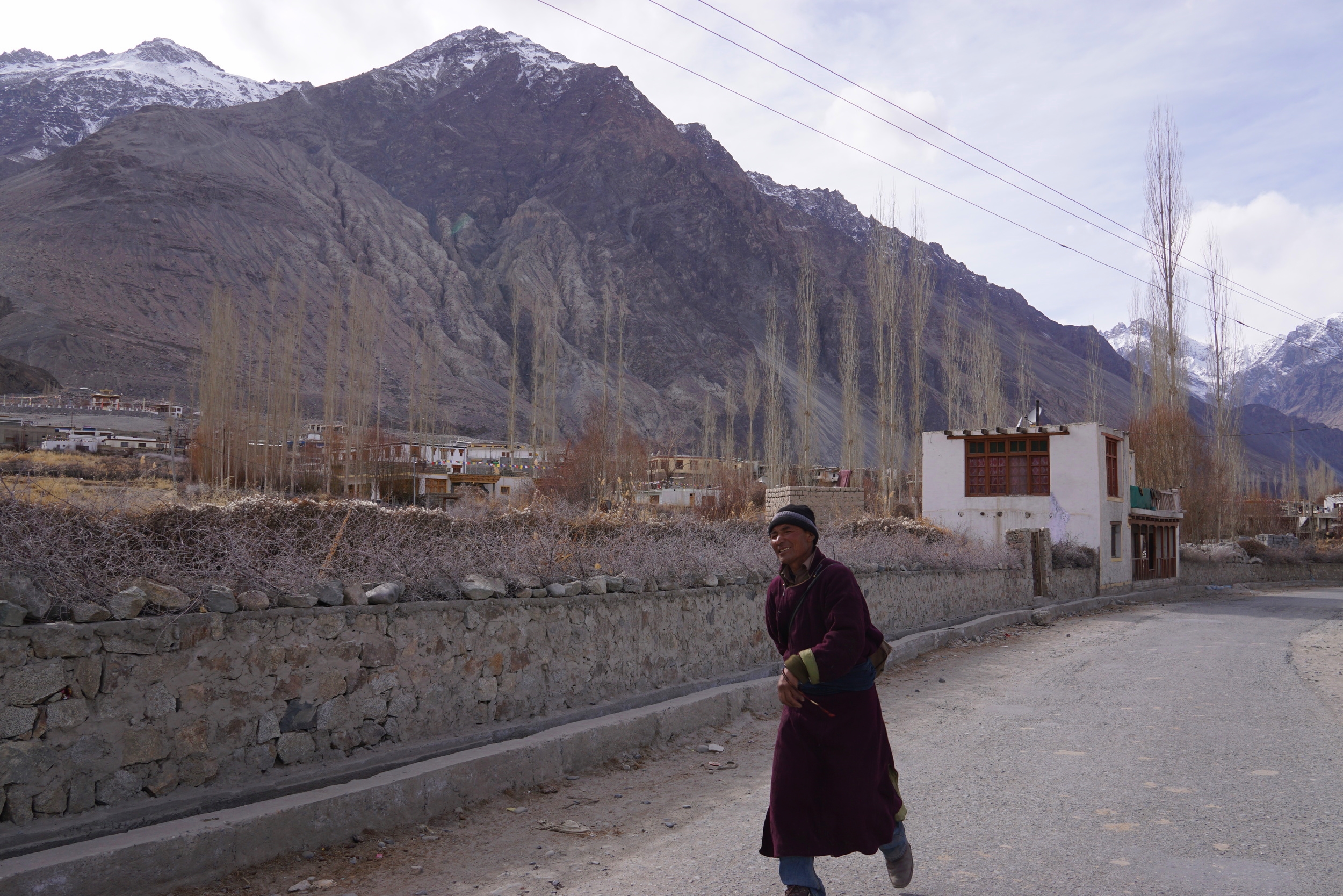 A monk dressed in a dark robe went out of his way to find us a place to stay in nubra valley