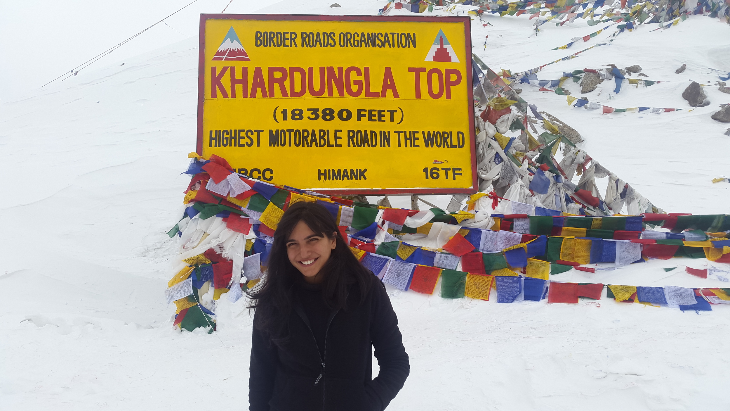 It was so cold that it hurt to even smile. I think I was crying with happiness at the highest motorable road in the world